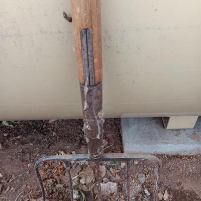 Two vintage pitchforks