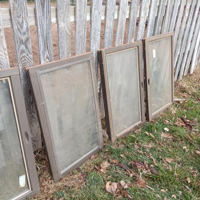 Five Wood framed windows - great for sheds, chicken house, greenhouse and more