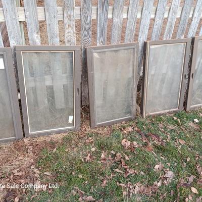 Five Wood framed windows - great for sheds, chicken house, greenhouse and more