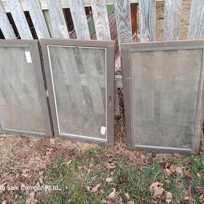Five Wood framed windows - great for sheds, chicken house, greenhouse and more