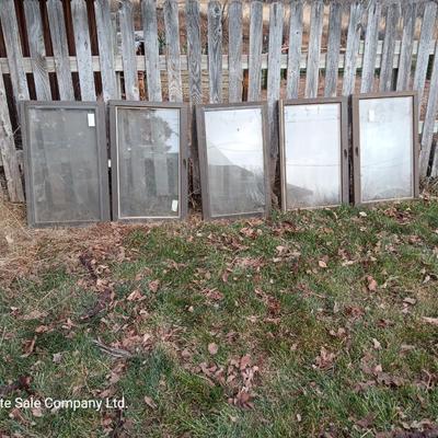 Five Wood framed windows - great for sheds, chicken house, greenhouse and more
