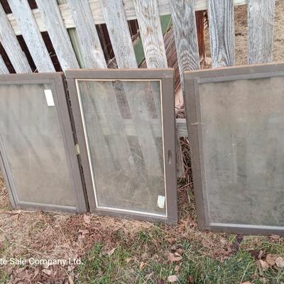 Five Wood framed windows - great for sheds, chicken house, greenhouse and more