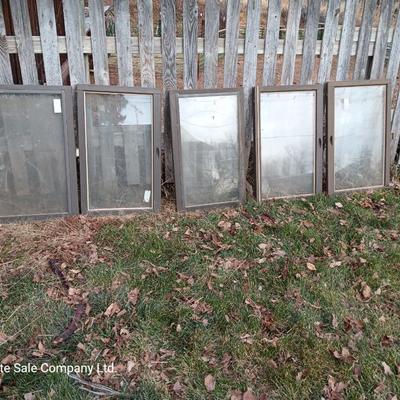 Five Wood framed windows - great for sheds, chicken house, greenhouse and more