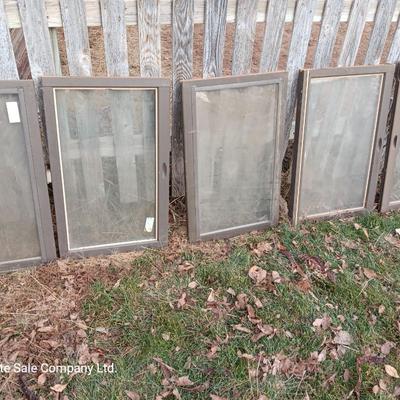 Five Wood framed windows - great for sheds, chicken house, greenhouse and more