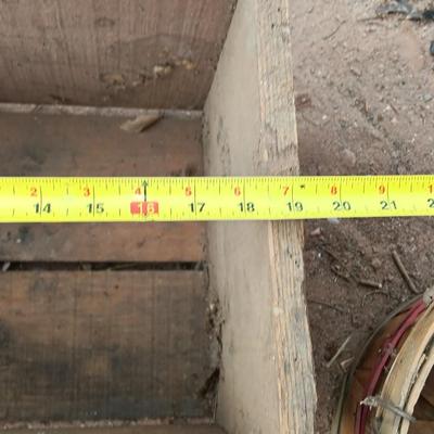 Wooden crate - two-bushel bakets and a hanes