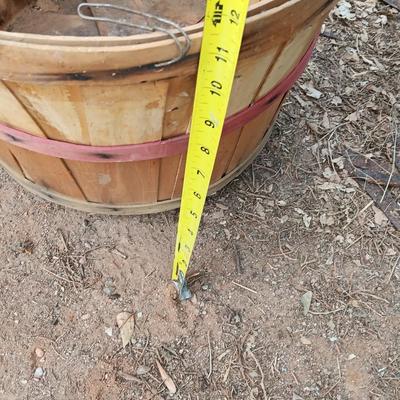 Wooden crate - two-bushel bakets and a hanes