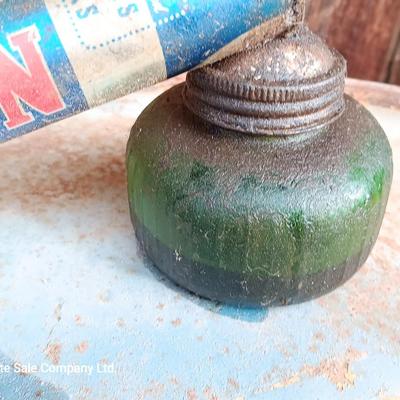 Vintage Green glass globe Hudson sprayer