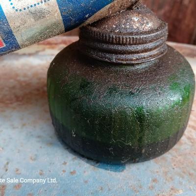 Vintage Green glass globe Hudson sprayer