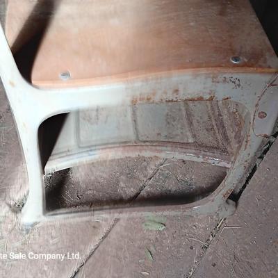 Vintage old wooden school Desk