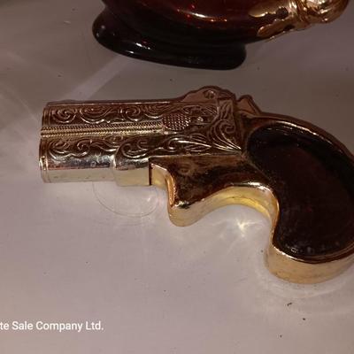 Avon bottles deer - barrel - gun - gun powder and coin bottles