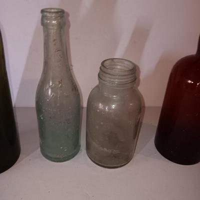 Vintage glass bottle collection