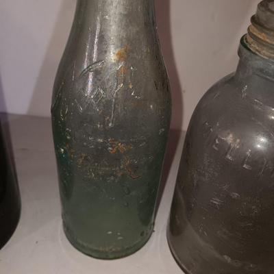 Vintage glass bottle collection