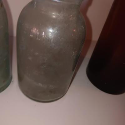 Vintage glass bottle collection