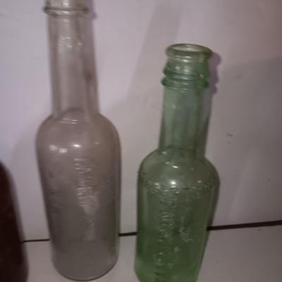 Vintage glass bottle collection