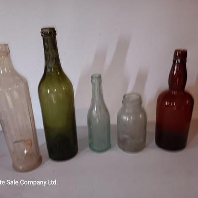Vintage glass bottle collection