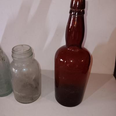 Vintage glass bottle collection