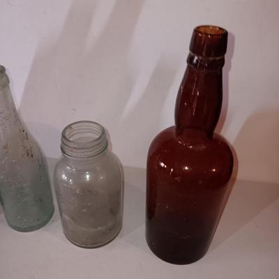 Vintage glass bottle collection