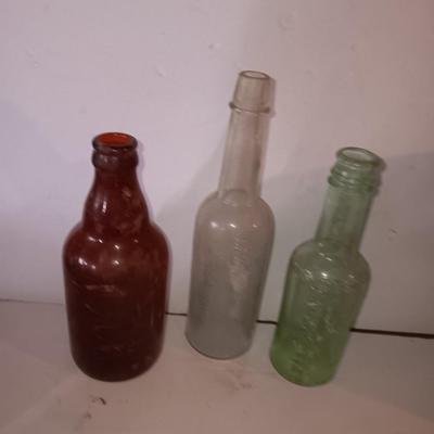 Vintage glass bottle collection