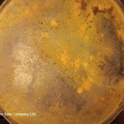 Two small Steel barrels -- standard and green faded - 27" x 14.5"
