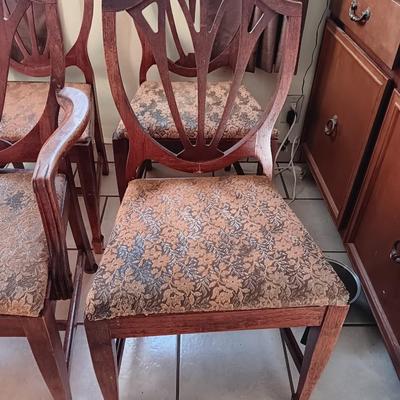 Antique Craddock furniture drop leaf table with 4 chairs