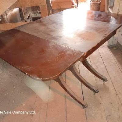 Antique Craddock furniture drop leaf table with 4 chairs
