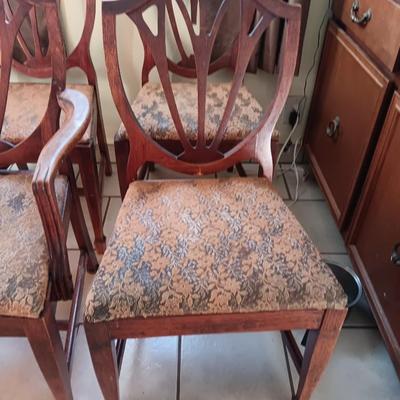 Antique Craddock furniture drop leaf table with 4 chairs