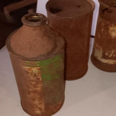 Antique beer can collection
