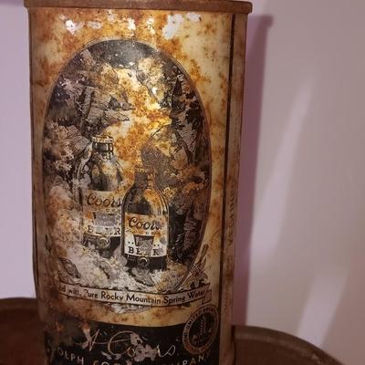 Antique beer can collection