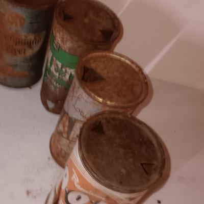 Antique beer can collection