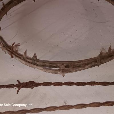 Several strands of antique barbed wire