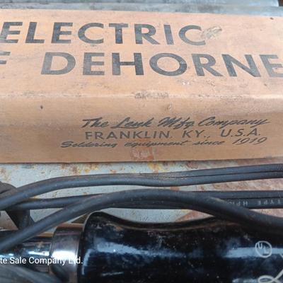 Lenk Electric calf dehorner and vintage crown weaning ring