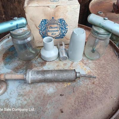 Deluxe accessory kit glass jar sprayers with accessories