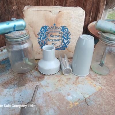 Deluxe accessory kit glass jar sprayers with accessories