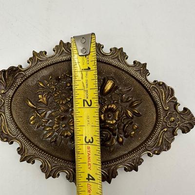 Vintage Brass Floral Frame Made in Italy.
