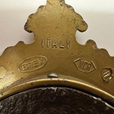 Vintage Brass Floral Frame Made in Italy.