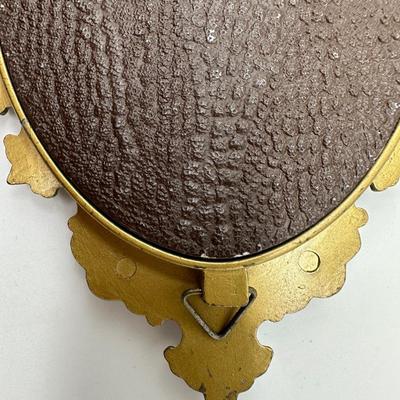 Vintage Brass Floral Frame Made in Italy.