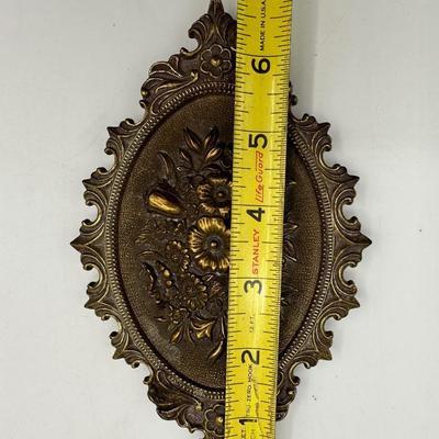 Vintage Brass Floral Frame Made in Italy.