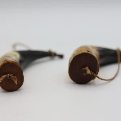 Five Powder & Cup Horns (5)