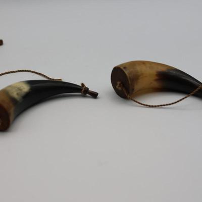 Five Powder & Cup Horns (5)