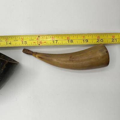Five Powder & Cup Horns (5)