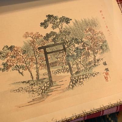 1800s Japanese Wood Block Art Folio - Over 50 Prints