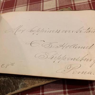 Antique Late 1800's Autograph Albums + Early Song Book