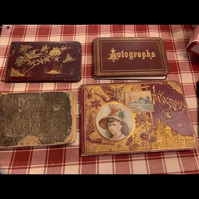 Antique Late 1800's Autograph Albums + Early Song Book