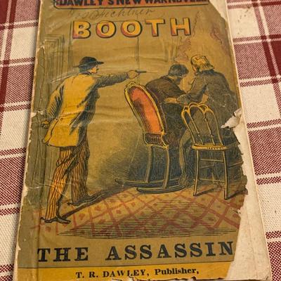 c.1865 Lincoln Assassination John Wilkes Booth by Dion Haco T. R. Dawley Authentic Dime Novel