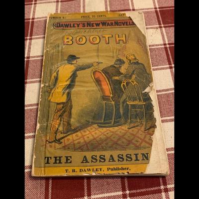 c.1865 Lincoln Assassination John Wilkes Booth by Dion Haco T. R. Dawley Authentic Dime Novel