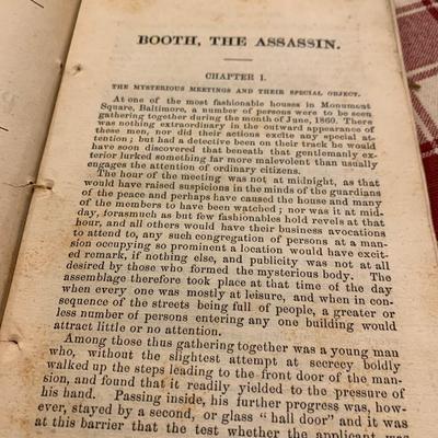 c.1865 Lincoln Assassination John Wilkes Booth by Dion Haco T. R. Dawley Authentic Dime Novel