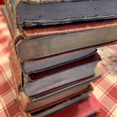 Lot of 7 Antique Books c. 1800s