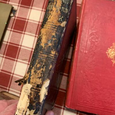 Lot of 7 Antique Books c. 1800s