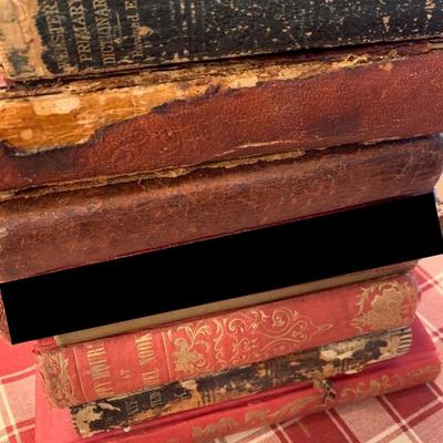 Lot of 7 Antique Books c. 1800s