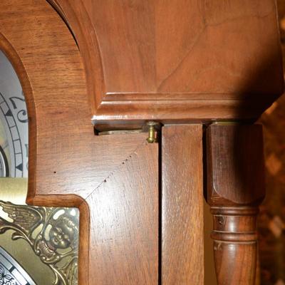 Vintage Franz Hermle 8 Day Chiming Grandfather Clock w/ Moon Phase 78.5â€x12â€x10â€
